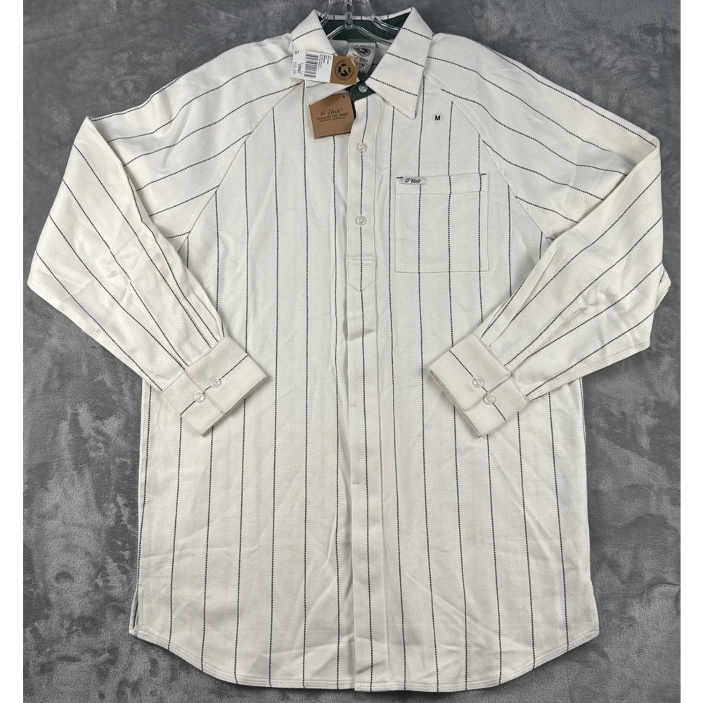 G-Unit Mens Medium Pinstripe Herringbone Shirt NWT